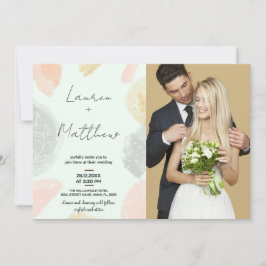 Invitaciones a la boda gris beige con foto