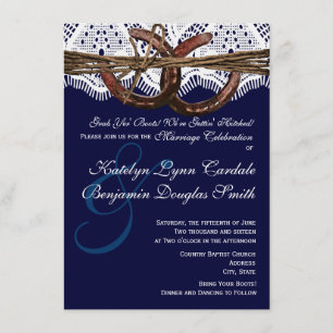 Invitaciones a la boda herradura de la Marina de G