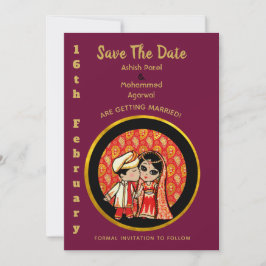 Invitaciones a la boda hindú a la pareja de Person