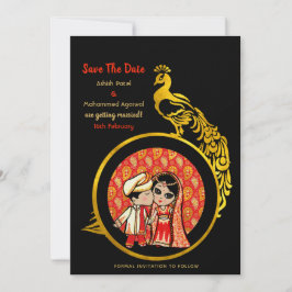 Invitaciones a la boda hindú a la pareja de Person