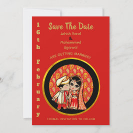Invitaciones a la boda hindú a la pareja de Person