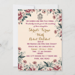 Invitaciones a la boda india