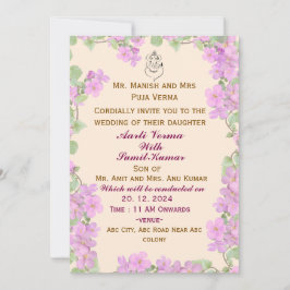 Invitaciones a la boda india