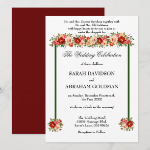 Invitaciones a la boda judía tradicional