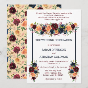 Invitaciones a la boda judía tradicional - Oro