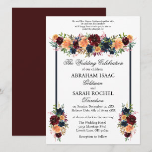 Invitaciones a la boda judía tradicional - Vino de