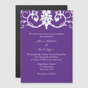 Invitaciones a la boda magnética de los Swirls Flo