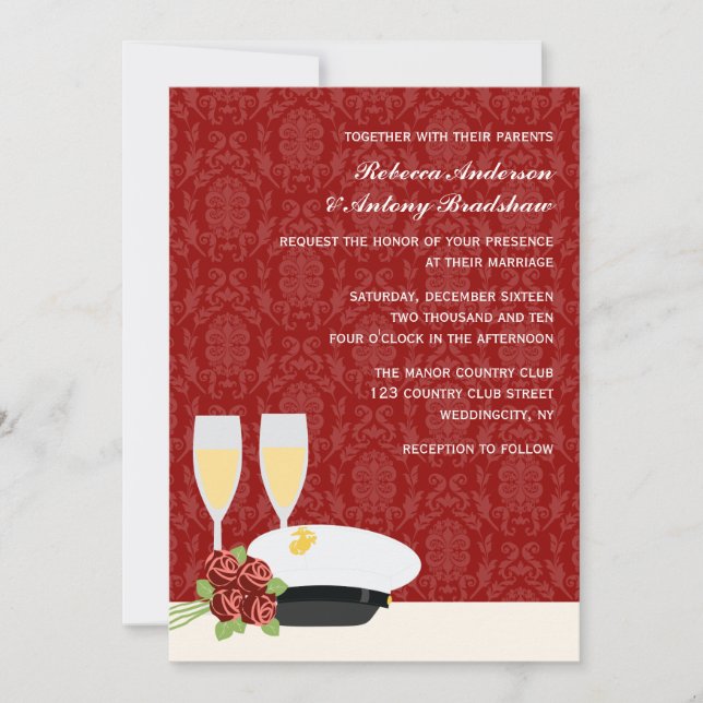 Invitaciones a la boda militar (Anverso)
