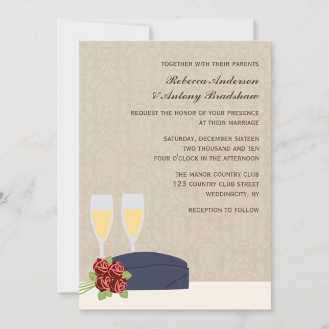 Invitaciones a la boda militar (Anverso)