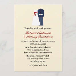 Invitaciones a la boda militar