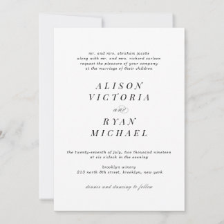 Invitaciones a la boda minimalista