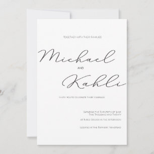 Invitaciones a la boda minimalista