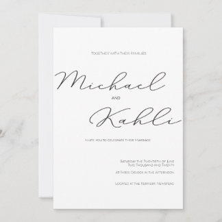 Invitaciones a la boda minimalista