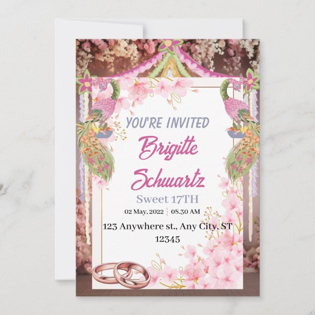 invitaciones a la boda moderna (Anverso)