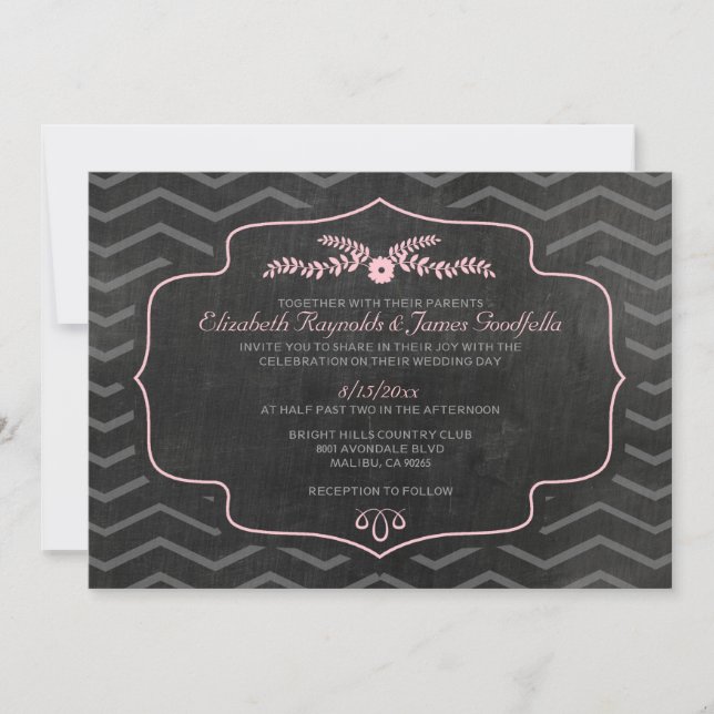 Invitaciones a la boda moderna (Anverso)