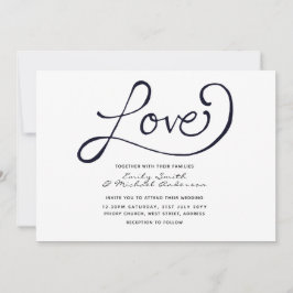 Invitaciones a la boda moderna - Blanco negro simp