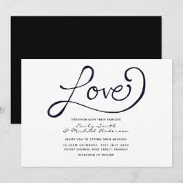 Invitaciones a la boda moderna - Blanco negro simp