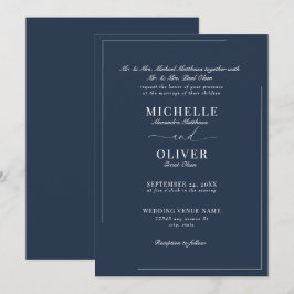 Invitaciones a la boda moderna clásica de caligraf