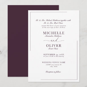 Invitaciones a la boda moderna clásica de caligraf