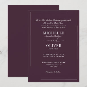 Invitaciones a la boda moderna clásica de caligraf