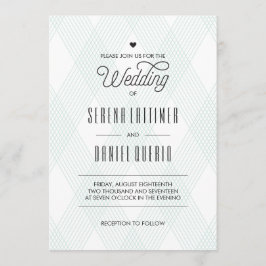 Invitaciones a la boda moderna de estilo plaid
