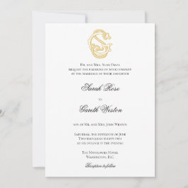 Invitaciones a la boda monograma SG o GS