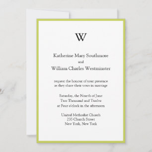 Invitaciones a la boda monogramada