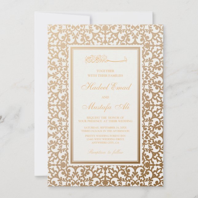 Invitaciones a la boda musulmana (Anverso)