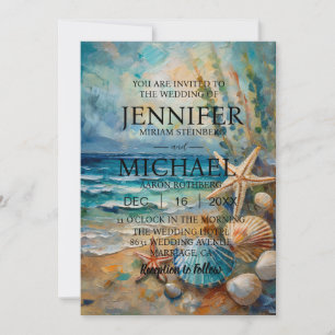 Invitaciones a la boda náutica de Ocean Beach