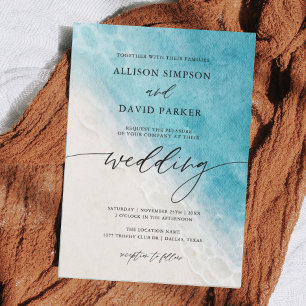 Invitaciones a la boda náutica en la playa de Vera