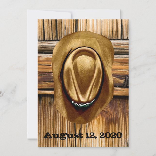 Invitaciones a la boda occidental - 5" x 7" (Anverso)