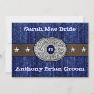 Invitaciones a la boda occidental - 5" x 7"