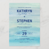 Invitaciones a la boda oceánica acuarela