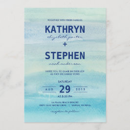 Invitaciones a la boda oceánica acuarela