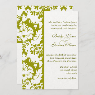 Invitaciones a la boda Olive Damask