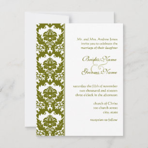 Invitaciones a la boda Olive Damask