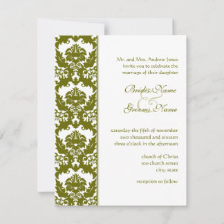 Invitaciones a la boda Olive Damask