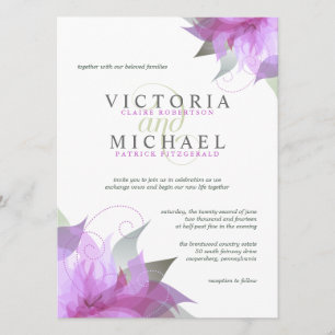 Invitaciones a la boda Orquídea Púrpura