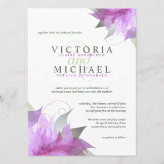 Invitaciones a la boda Orquídea Púrpura