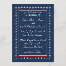 Invitaciones a la boda patriótica militar