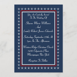 Invitaciones a la boda patriótica militar