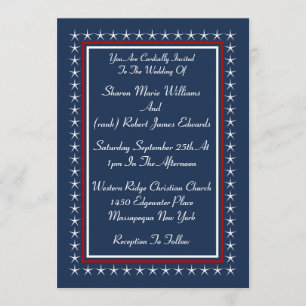 Invitaciones a la boda patriótica militar