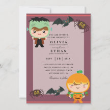 Invitaciones a la boda personalizado de halloween