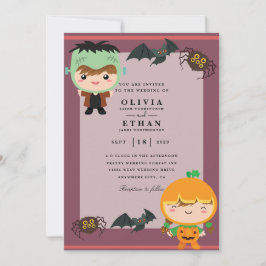 Invitaciones a la boda personalizado de halloween