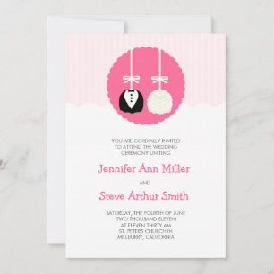 Invitaciones a la boda pop de pastel de Rosa