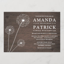 Invitaciones a la boda por campo de Dandelion Barn