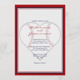 Invitaciones a la boda por el tema del béisbol