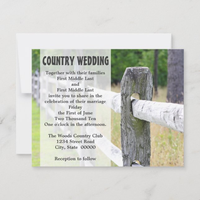 Invitaciones a la boda por países (Anverso)