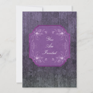 Invitaciones a la boda púrpura de Fancy