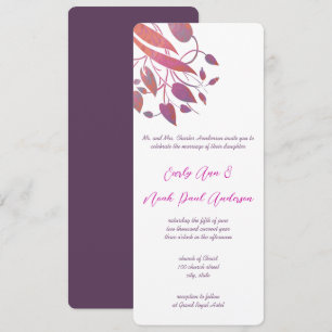 Invitaciones a la boda púrpura radiante